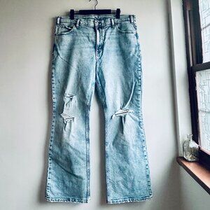 Gap Mid Rise '90s Loose Flare Jeans Size 33/16R